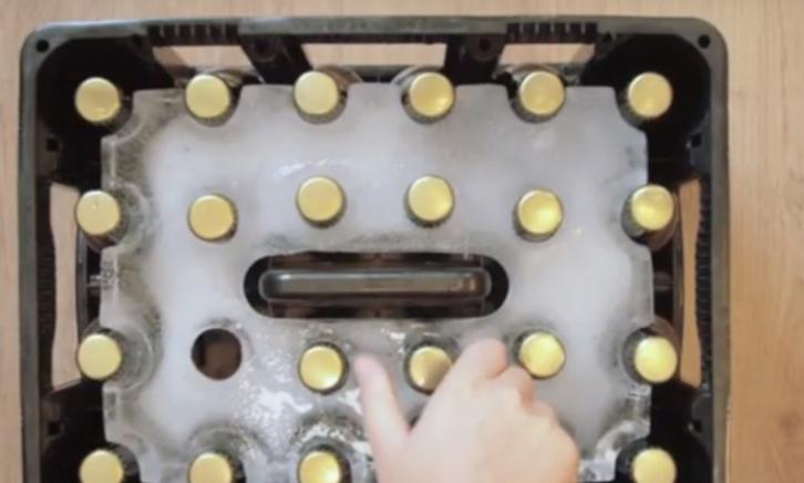 Bierkoeler Ijsblok: ijs op je krat bier